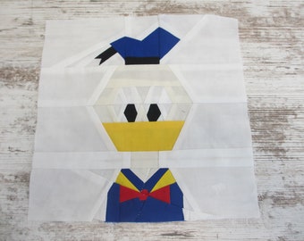Donald Duck Foundation Paper Piecing Block