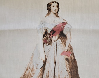 Woman in Formal Dress on Cotton
