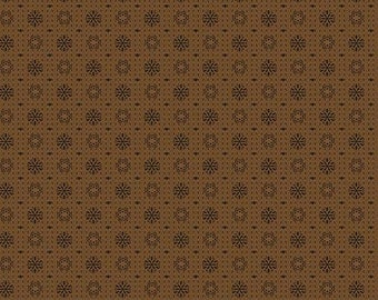 Brown Symbols from Yarra Valley Fabric Collection by Max & Louise for Andover