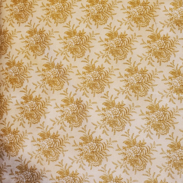 Gold Floral from Mississippi Collection by Sara Morgan for Washington Street Studios