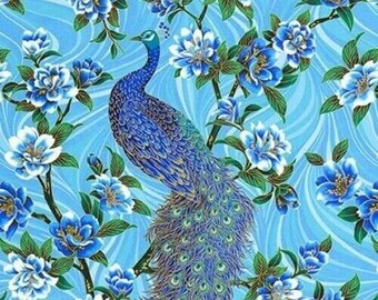 Peacock Garden Panel by Studio RK