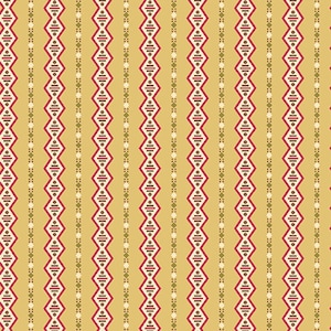 Cloverdale Yellow Geometric Stripe reproduction fabric by Di Ford Hall for Andover