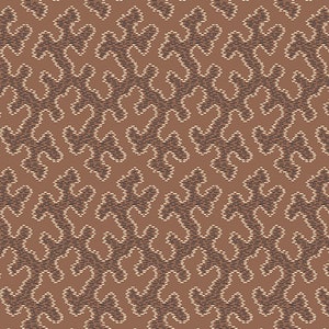 Brown Cloverdale Trapunto fabric by Di Ford Hall for Andover
