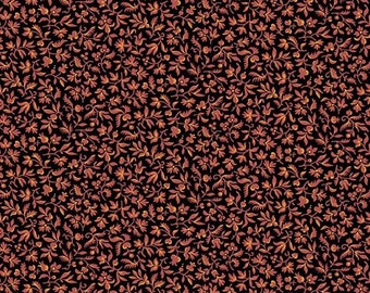 Chatham Hall Ebony and Red Vining reproduction fabric by Kathy Hall for Andover Fabrics