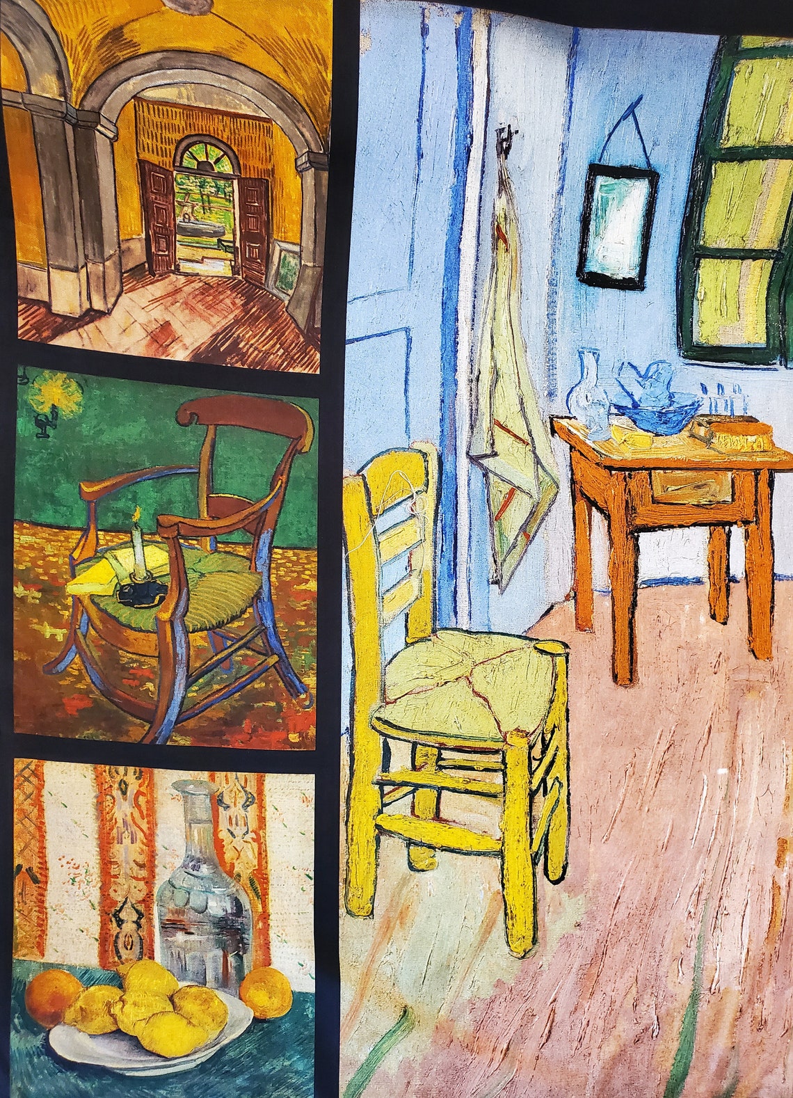 Vincent Van Gogh Fabric Panel by Robert Kaufman Etsy