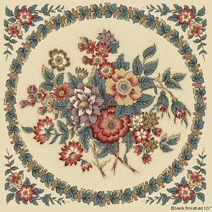 Rosa oder Petrol Di Ford Hall Windermere Bouquet von Andover Fabrics
