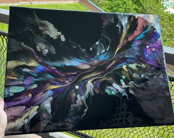 18x24 - Dutch Pour Abstract painting, Acrylic painting, Fluid art, acrylic pour painting
