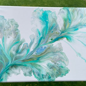 Turquoise Dream - Fantasy Painting in a Dutch Pour Style - Acrylic Pour Painting