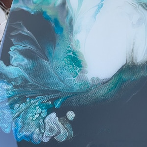 12x16 - Fondness - Dutch Pour, Abstract painting, Acrylic painting, Fluid art, acrylic pour painting