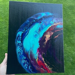 Sounds of Space - Fantasy Painting in a Dutch Pour Style - Acrylic Pour Painting