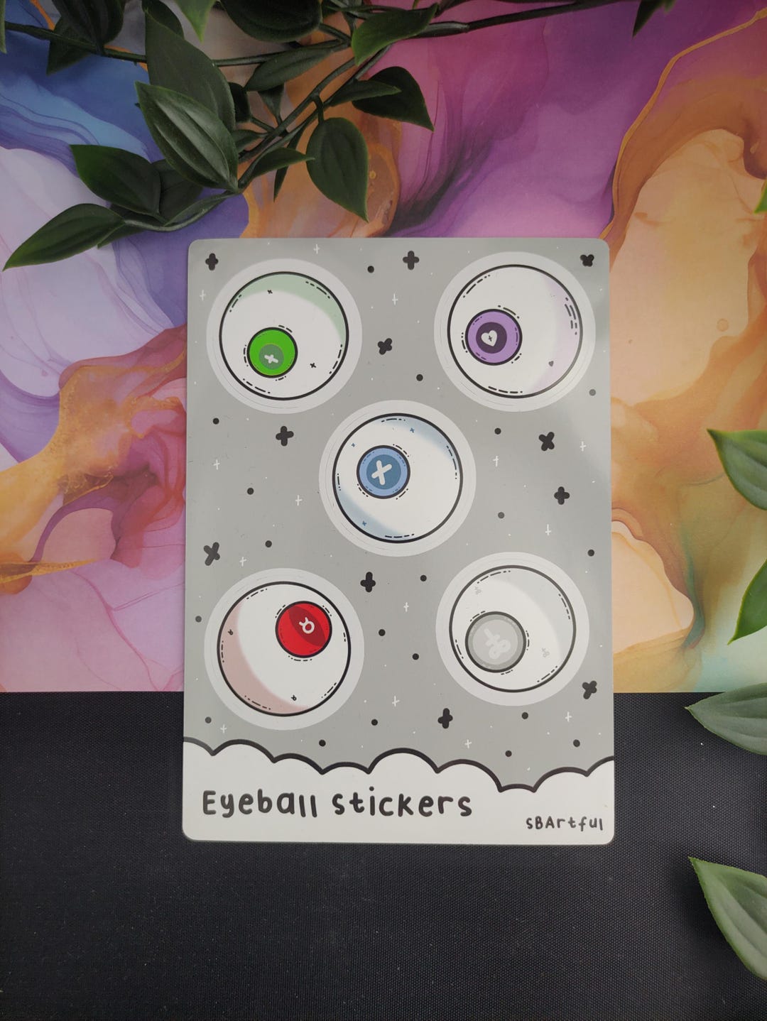 Pastel Goth Eyeball Sticker Sheet: Yami Kawaii Planner Stickers - Etsy
