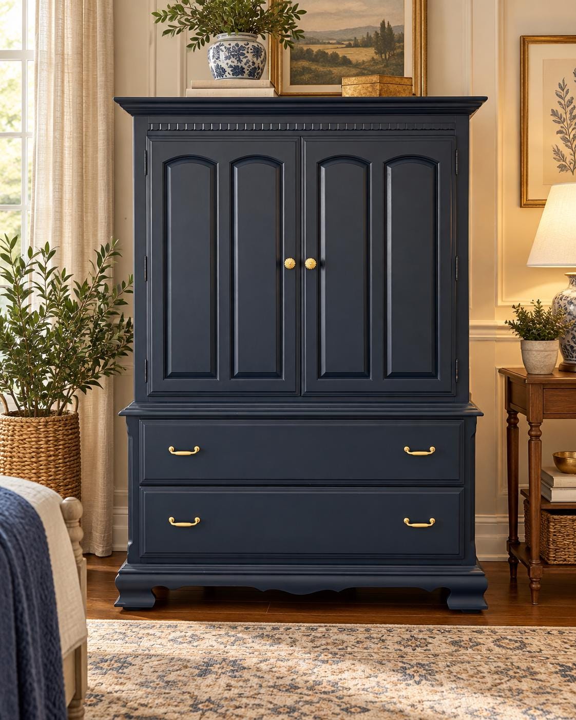 Navy Blue Chest of Drawers - Etsy