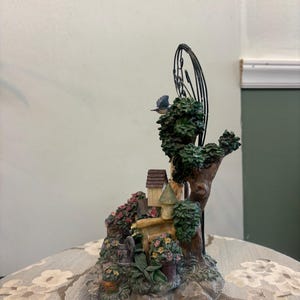 Vintage Garden Scene Music Box