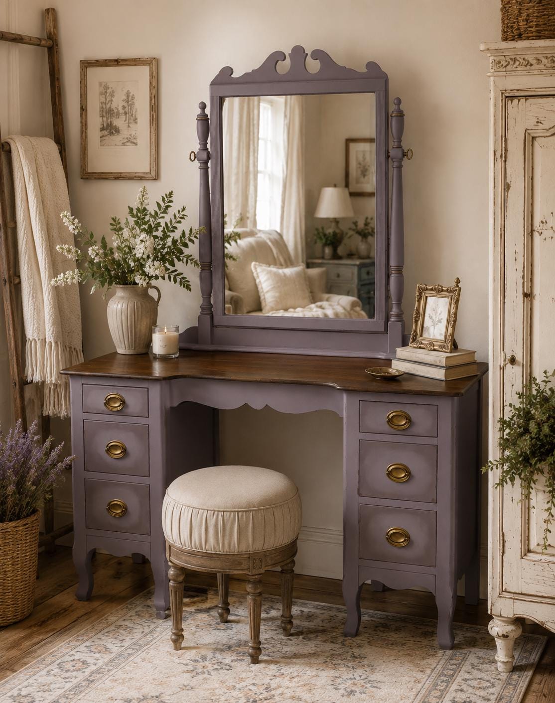Vintage Dressing Table Stool