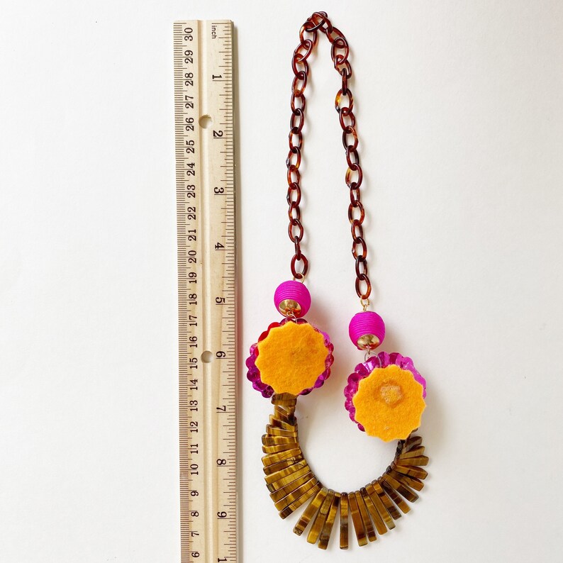 Handmade Necklace With Tigers Eye Lei the Lobster Bib On Me