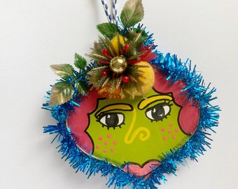 Gertie the Good Green Grinchess - Kitschmas Ornament
