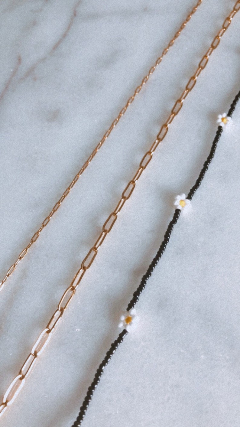 24k gold plated removable mask chain with paper clip chain