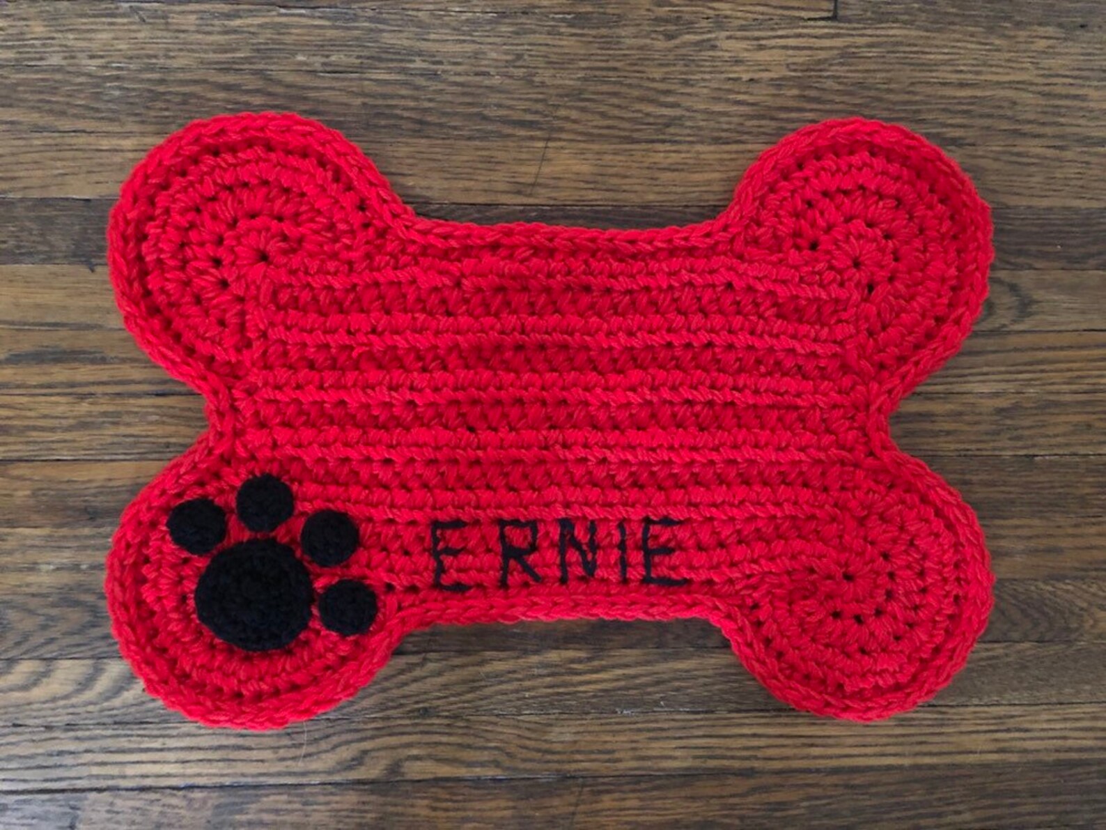 Dog Pet Mat With Paw Print Personalized Dog Bone Placemat Etsy