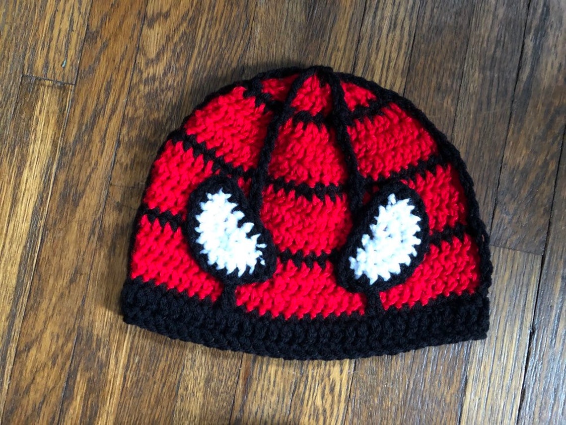 Crochet PATTERN Superhero Spider Web Hat Baby to Adult Size | Etsy