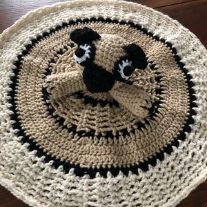Crochet PATTERN - Pug Puppy Lovey, Pug Lovey Security Blanket, Crochet Pattern Pug Doll Blanket, Fawn Pug Dog Stuffed Toy Lovey, Baby gift