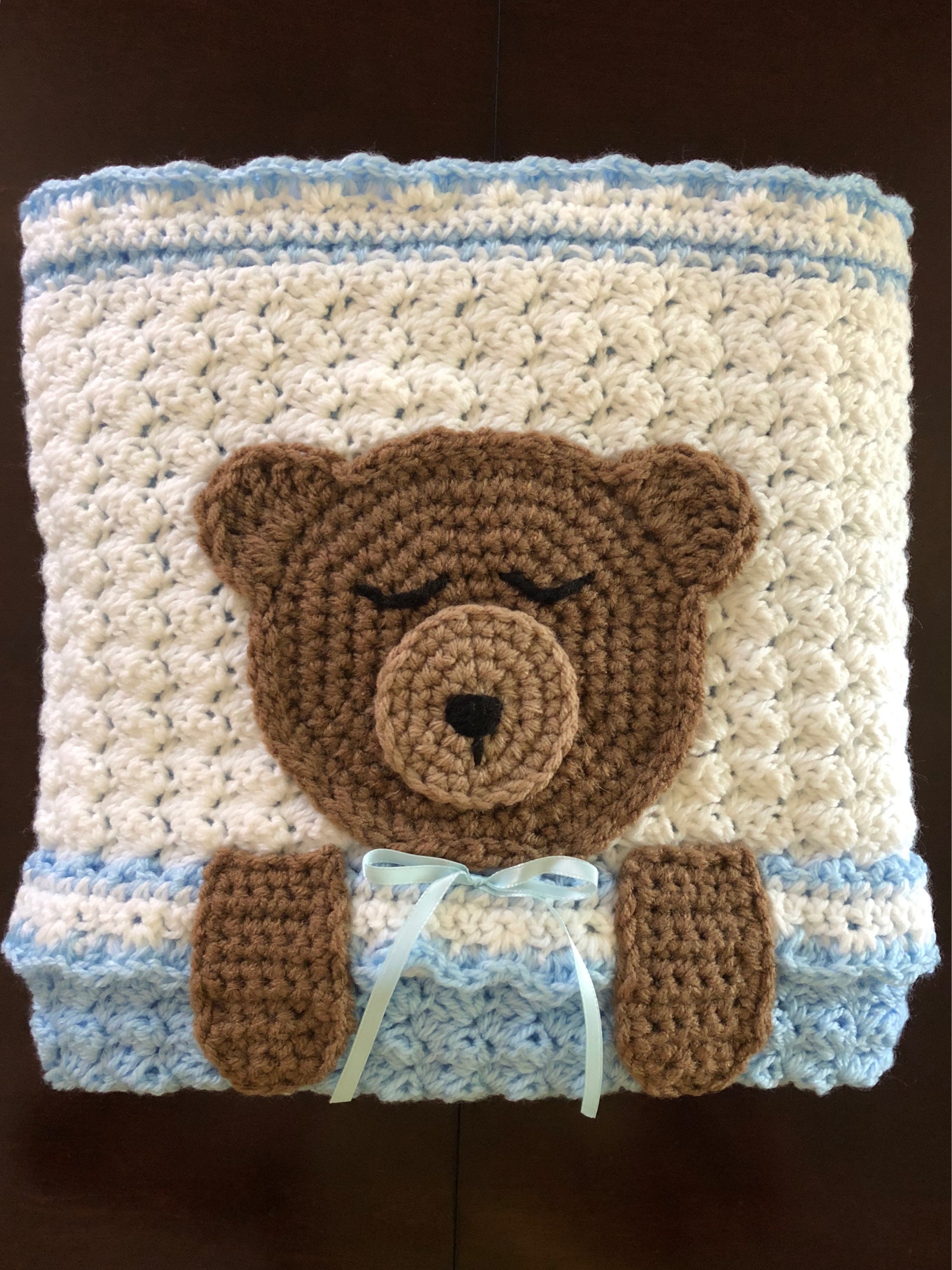 Crochet PATTERN Teddy Bear Bedtime Blanket Teddy Bear Baby | Etsy
