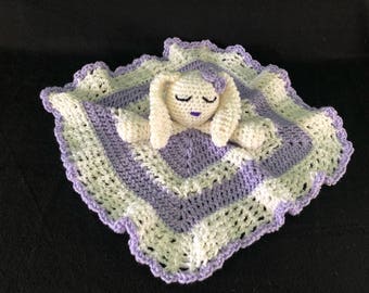 Crochet PATTERN - Bunny Lovey Baby Blanket, Floppy Ear Bunny Security Blanket, Baby Bunny Lovey Crochet Pattern, Bunny Rabbit Amigurumi