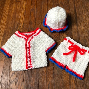 Crochet PATTERN Baby Baseball Uniform, Newborn All Star Baseball Outfit ...