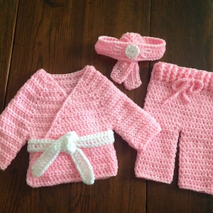 Pink Baby Karate Outfit Set, Baby Martial Arts, Judo Jujitsu Karate Ghi, Baby Gift Karate Uniform, Baby Costume Photo Prop Karate Outfit
