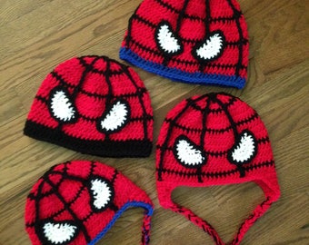 Crochet PATTERN - Superhero Spider Web Hat; Baby to Adult Size Spiderweb Hat Crochet Pattern; Superhero Hat pattern, Spiderweb Child Hat