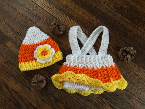 candy corn crochet dress pattern