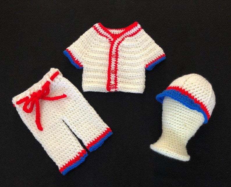 crochet baby baseball outfit pattern