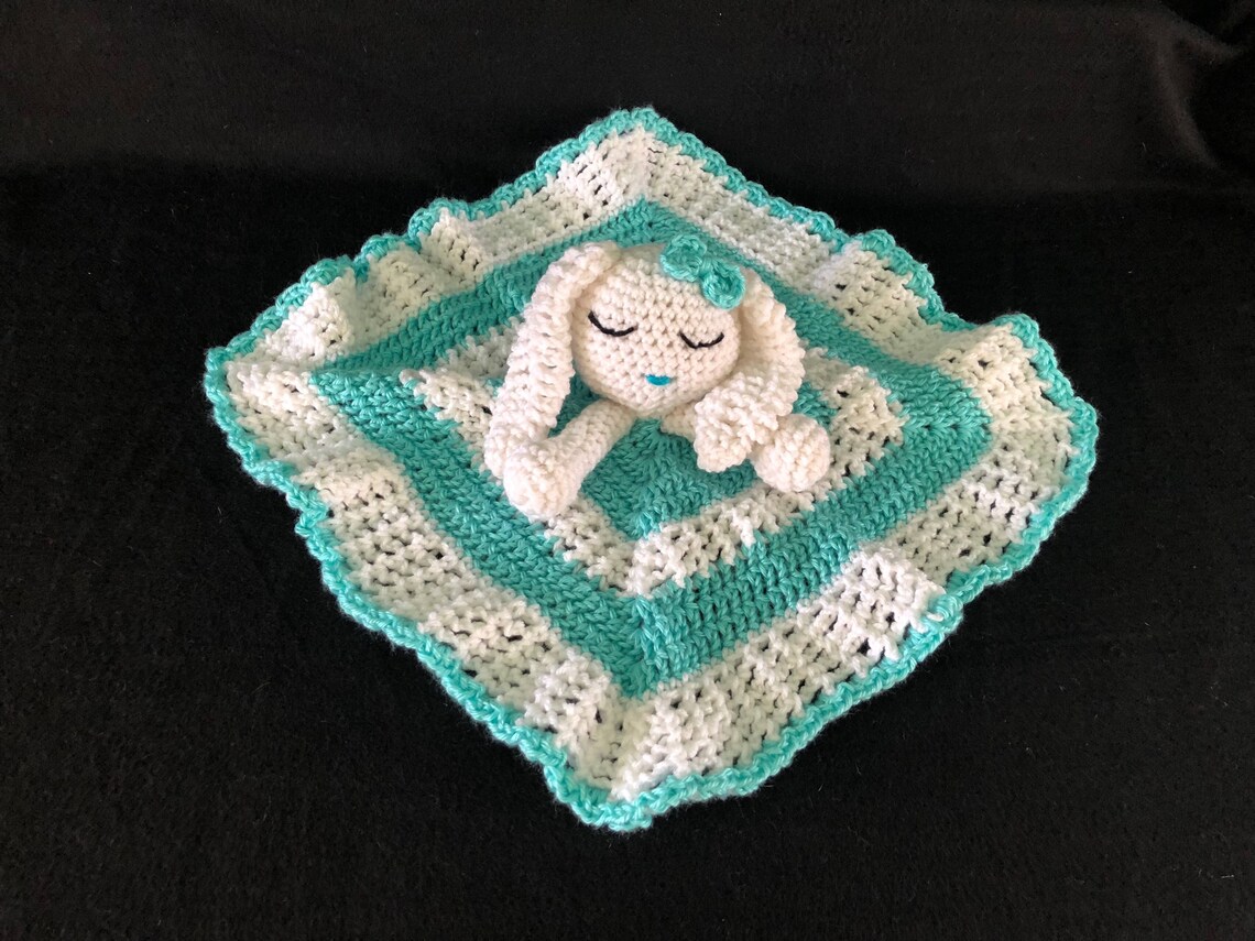 Crochet PATTERN Bunny Lovey Baby Blanket Floppy Ear Bunny - Etsy