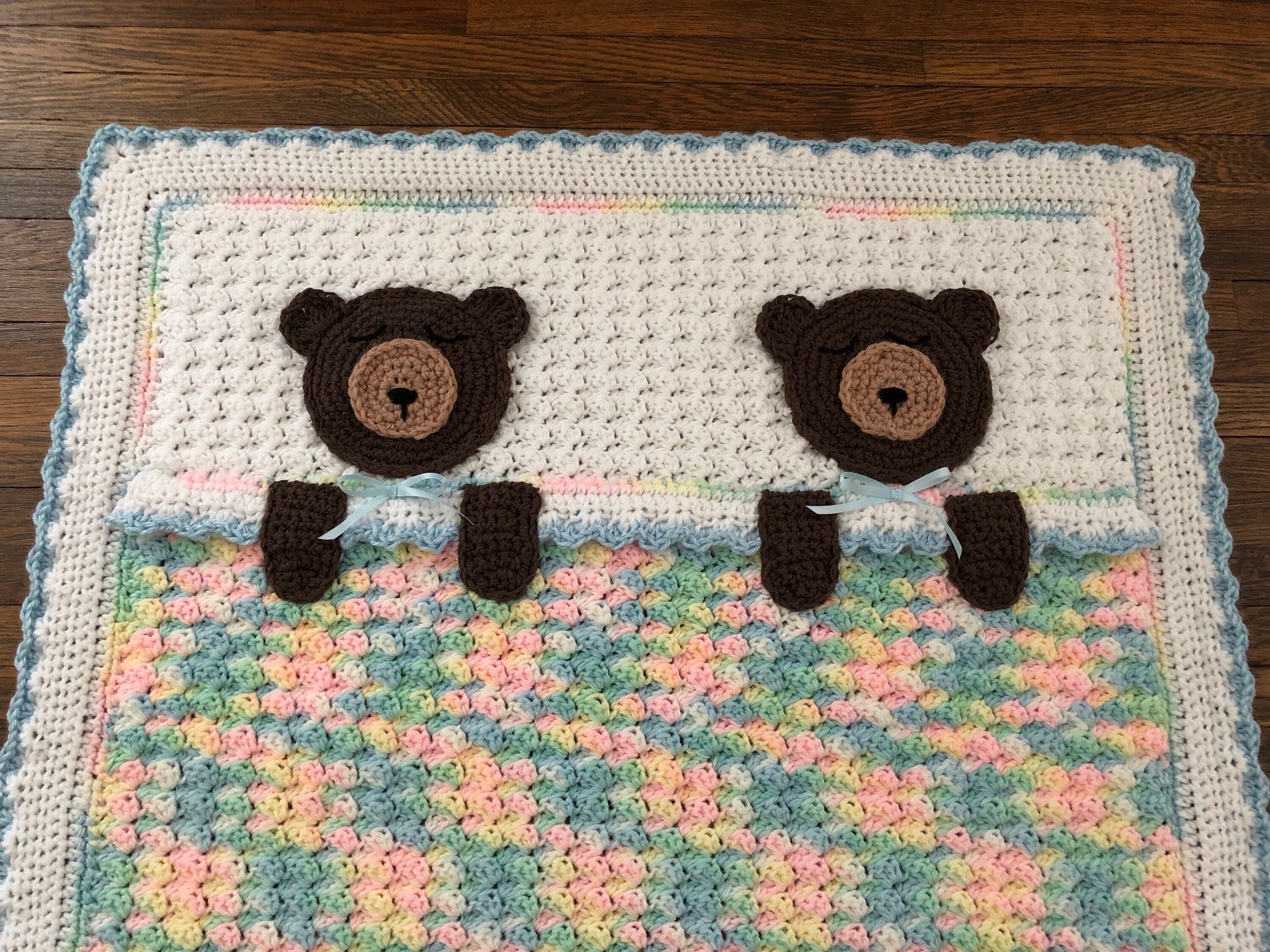 Crochet PATTERN Teddy Bear Bedtime Blanket Teddy Bear Baby Etsy