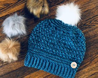 PATTERN all'uncinetto - Modello per cappello a cuffia floscio strutturato, modello per cappello a cuffia floscio con trama a coste, modello per cappello invernale per adulti e bambini