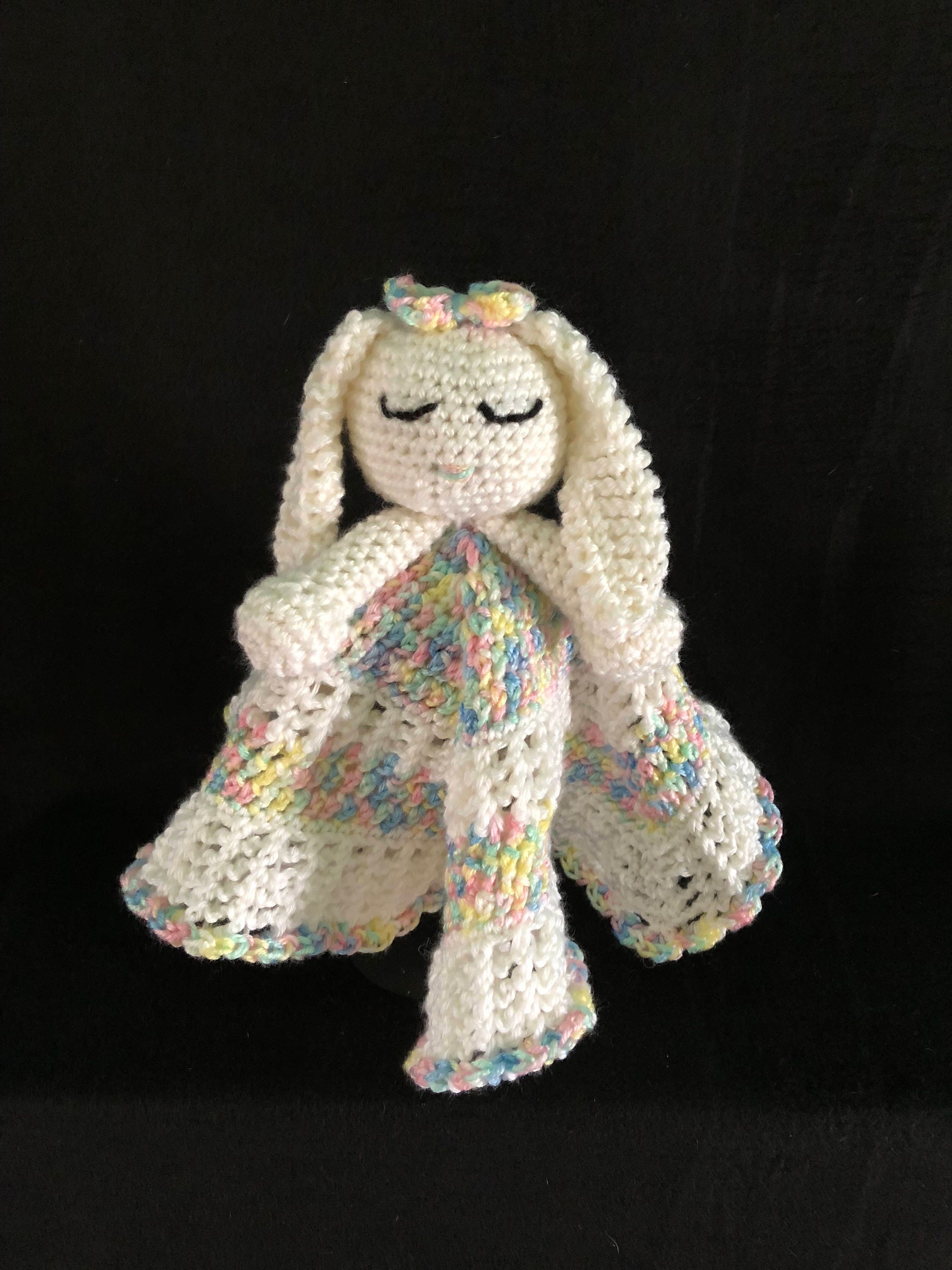 Crochet PATTERN Bunny Lovey Baby Blanket Floppy Ear Bunny | Etsy