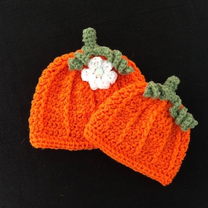 Crochet PATTERN - Fall Harvest Pumpkin Hat; Baby to Adult Size Pumpkin Hat, Halloween Costume Pumpkin Hat, Photo Prop Pumpkin Halloween Hat