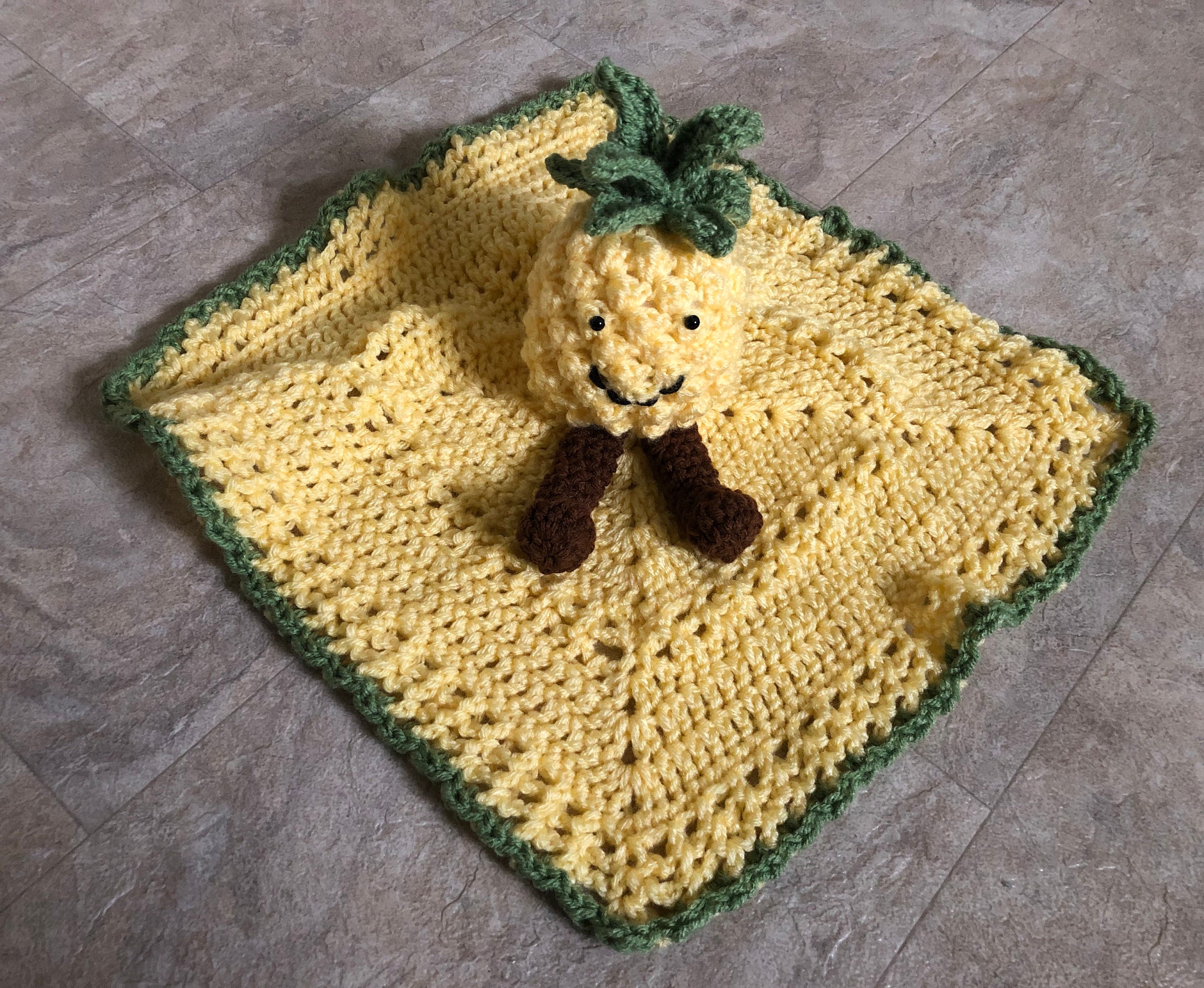 Crochet PATTERN Pineapple Lovey Blanket Pineapple Doll Etsy