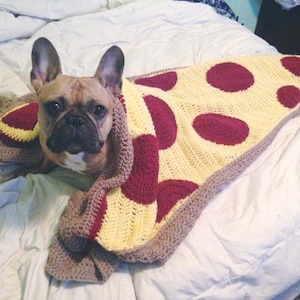 Crochet PATTERN Pepperoni Pizza Slice Blanket Pizza Afghan Blanket Pattern Crochet Pizza Cocoon Blanket Adult size PDF download file image 4