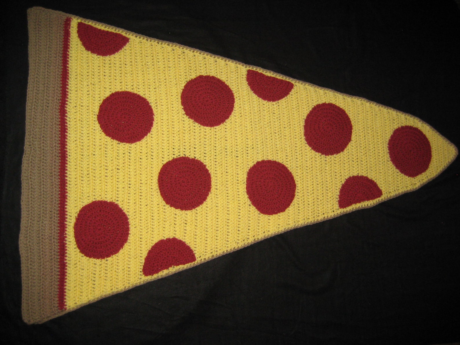 Crochet PATTERN Pepperoni Pizza Slice Blanket Pizza Afghan Etsy Canada