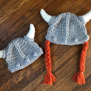 Crochet PATTERN - Viking Warrior Helmet Hat, Baby Viking Hat Pattern, Toddler Viking Helmet Hat, Child Viking Warrior Helmet Crochet Pattern