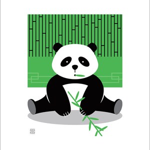 Parker Panda - Children&#39;s Animal Giclée Art Prints - 8x10&quot; or 11x14&quot;- Quality Gifts for Kids - Home Wall Art - Fun - ABC&#39;s - Colorful