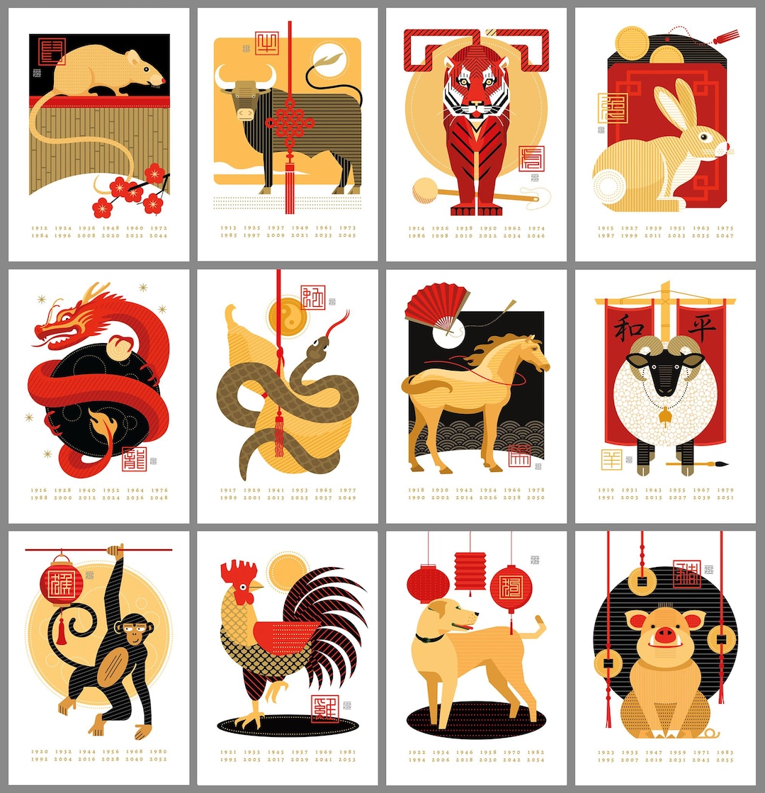 Little Zodiac Art Print Cards: Boxed Set of 14 (5x7) With Chinese  Horoscopes - Etsy, image size:1080x1119