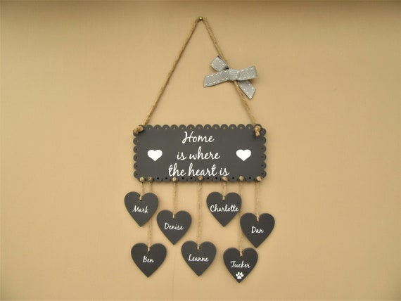 Personalised Home Is Where The Heart Is Plaque Etsy