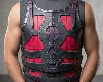 Geometrische Kürass Brustplatte für Leder, Schaumstoff, Belegarth Dagorhir Amtguard Swordfighting