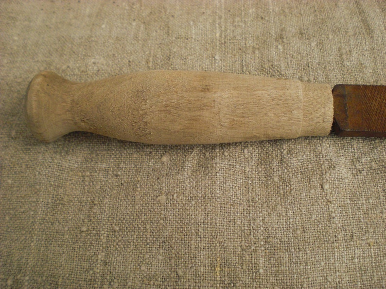 Wood Handle Hand File Large Vintage Rusty Metal Tool Old Tool Etsy
