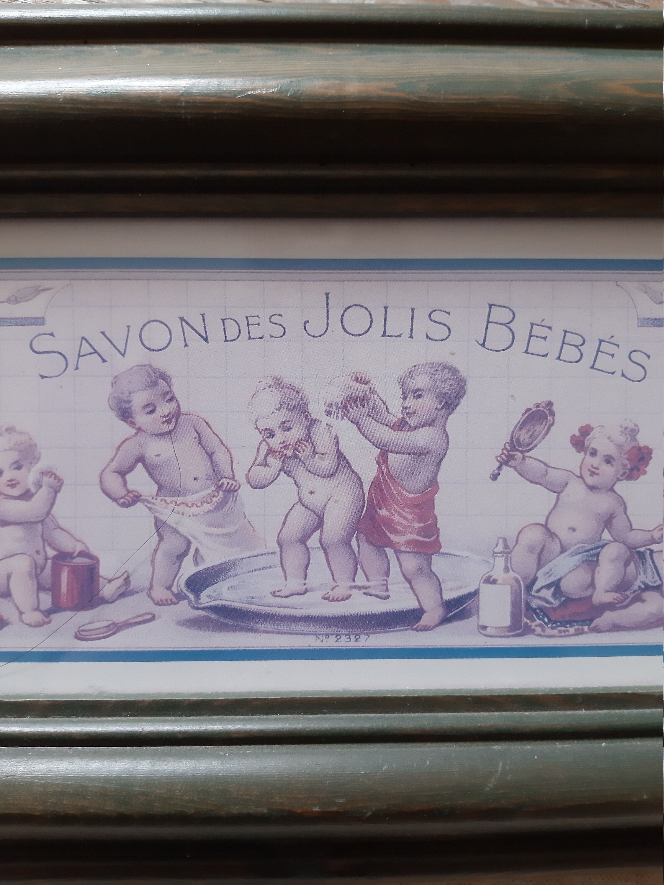 Vintage French soap advertisement print wood framed picture Etsy