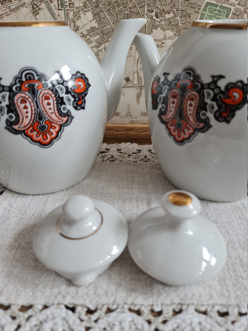 Vintage Retro Tea Pot Soviet Era Ussr Teapot Riga Porcelain Etsy