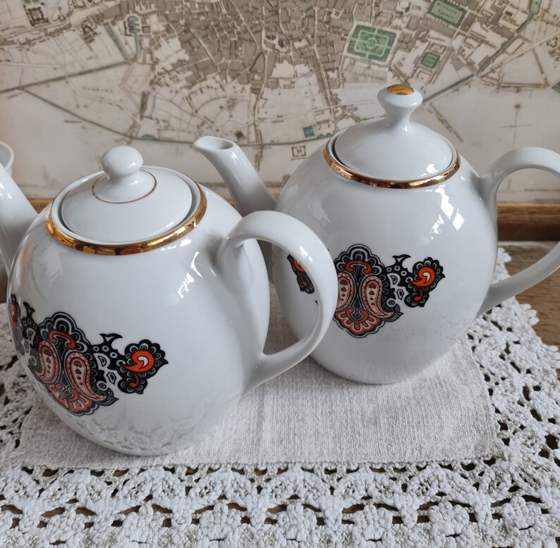 Vintage Retro Tea Pot Soviet Era Ussr Teapot Riga Porcelain Etsy