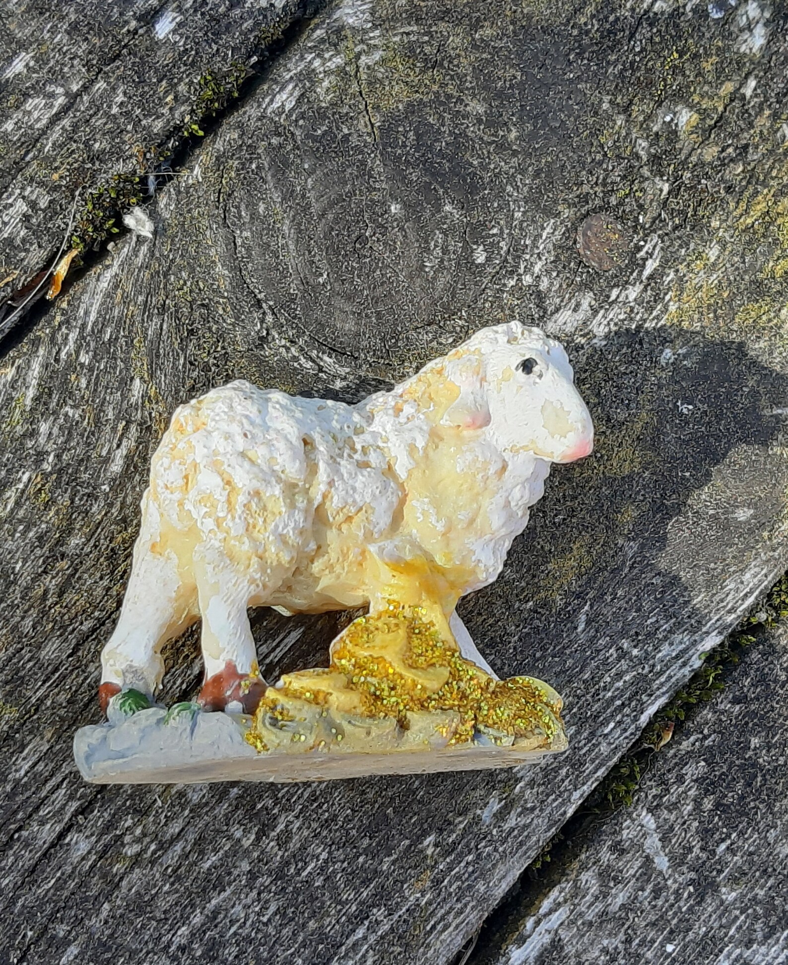 Vintage plastic sheep figurine small sheep statue collection Etsy
