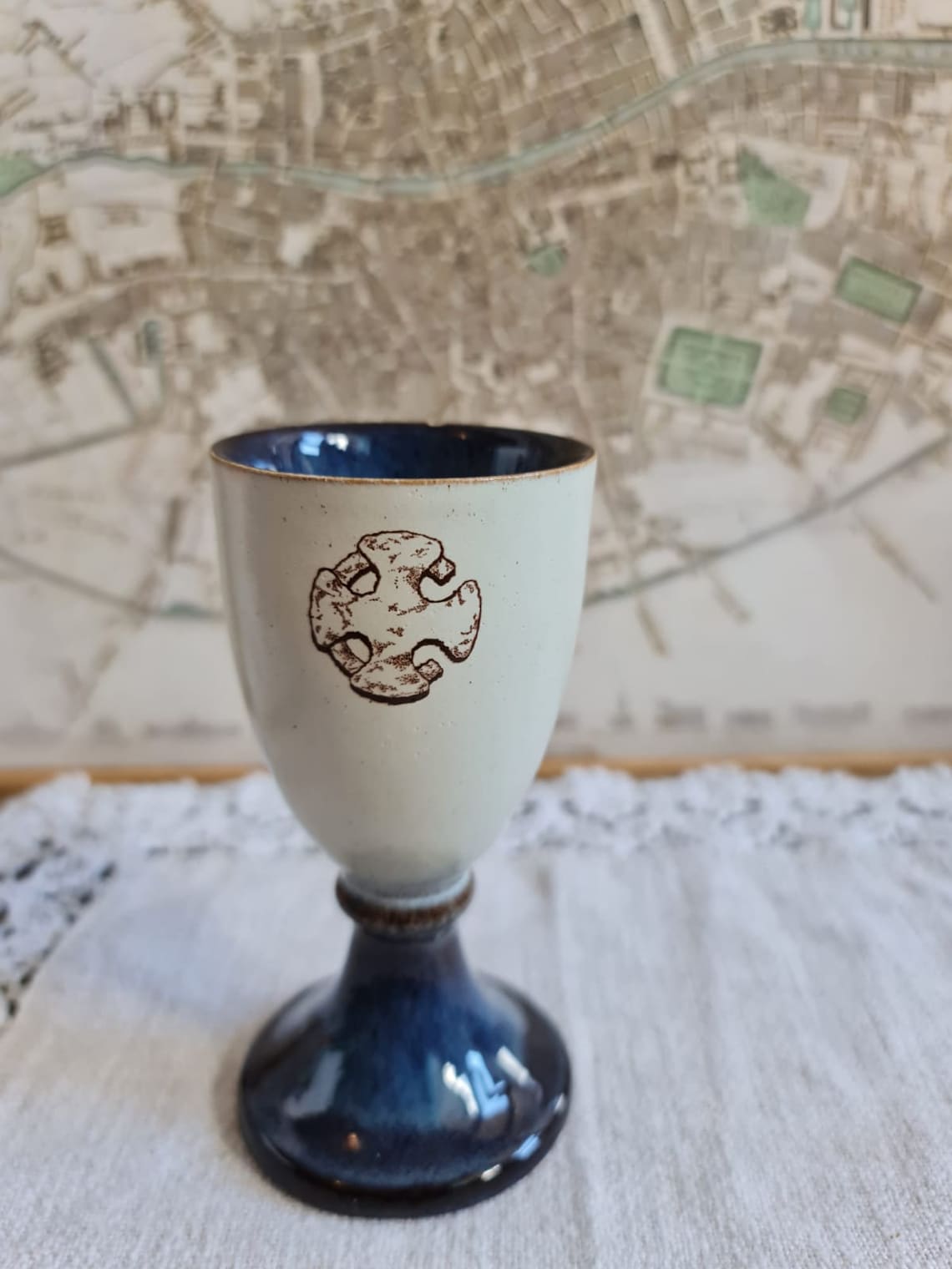 Vintage Laugharne studio pottery mug vintage celtic viking Etsy